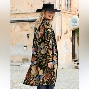 Vintage Y2K Floral Print jacquard jacket size M